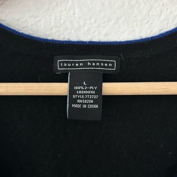 Women’s CASHMERE Top Lauren Hansen Tank Black Sleeveless Office Siren Spring - Picture 6 of 6